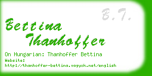bettina thanhoffer business card